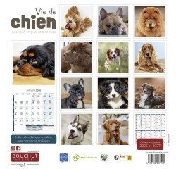 Calendrier souple illustré Vie de Chien 30 x 30 cm