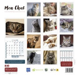 Calendrier souple illustré Chat 30 x 30 cm