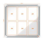 Vitrine d'affichage intérieur Nobo Premium Plus - 6 feuilles