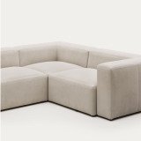 Canapé d’angle Blok 3 places beige 290 x 230 cm