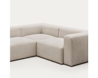 Hoekbank Blok 3-zits beige 290 x 230 cm