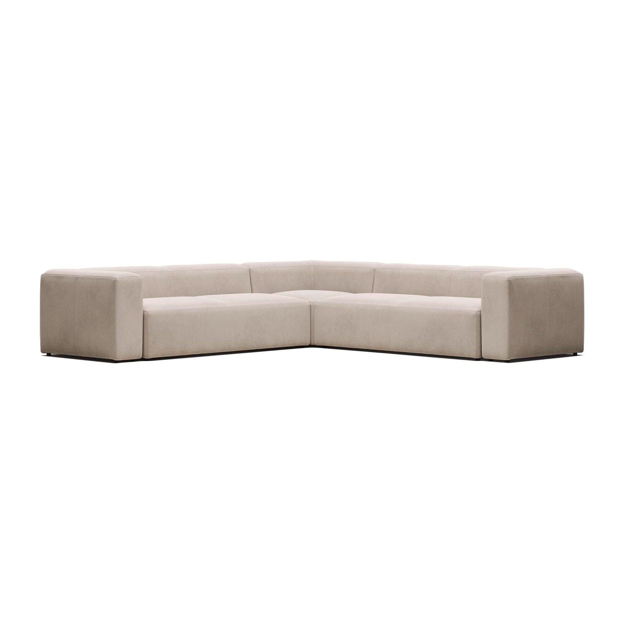 Canapé d’angle Blok 6 places beige 320 x 320 cm