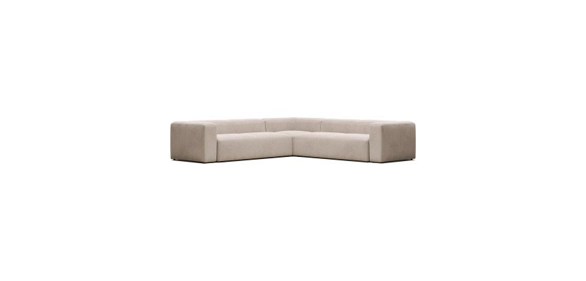Canapé d’angle Blok 6 places beige 320 x 320 cm