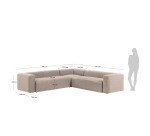 Canapé d’angle Blok 6 places beige 320 x 320 cm
