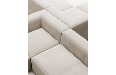 Hoekbank Blok 4-zits beige 290 x 290 cm