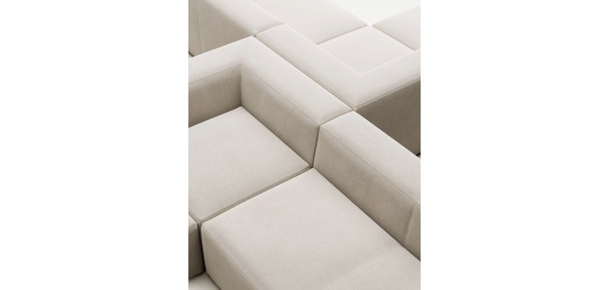Corner sofa Blok 4 seats beige 290 x 290 cm