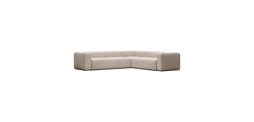 Canapé d’angle Blok 5 places beige 320 x 290 cm