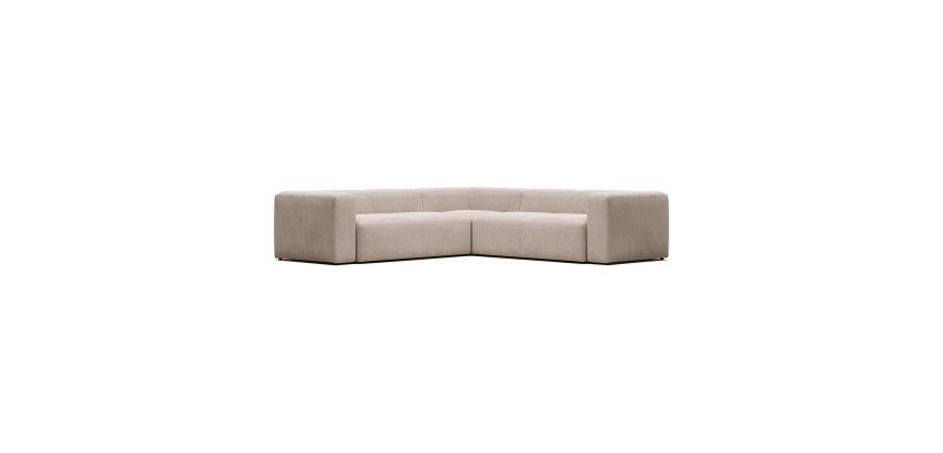 Canapé d’angle Blok 4 places beige 290 x 290 cm