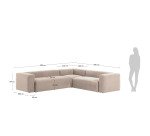Canapé d’angle Blok 5 places beige 320 x 290 cm