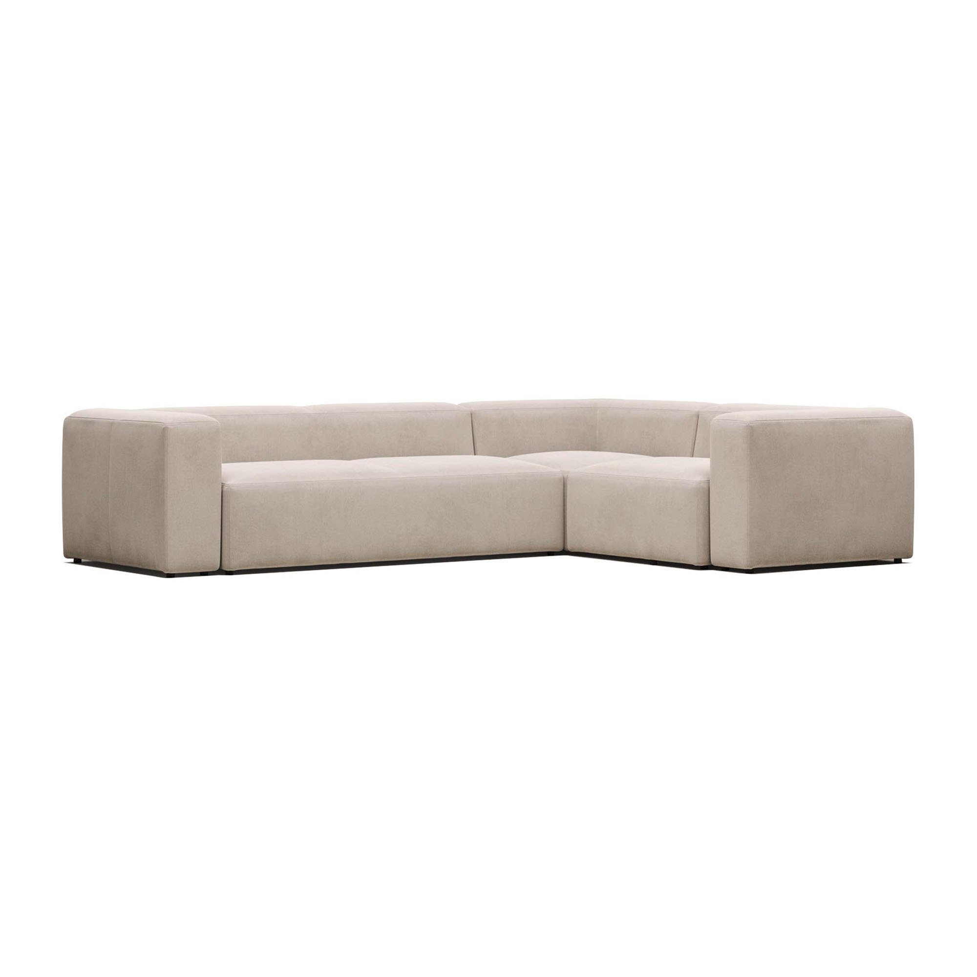 Canapé d’angle Blok 3 places beige 290 x 230 cm