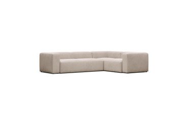 Canapé d’angle Blok 3 places beige 290 x 230 cm