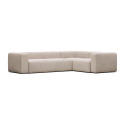 Canapé d’angle Blok 3 places beige 290 x 230 cm