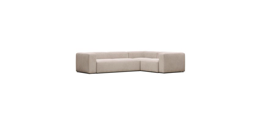 Canapé d’angle Blok 3 places beige 290 x 230 cm