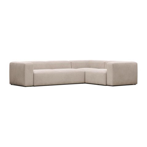 Canapé d’angle Blok 3 places beige 290 x 230 cm