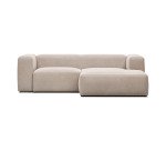 Canapé Blok 2 places méridienne droite beige 240 cm