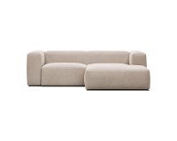Canapé Blok 2 places méridienne droite beige 240 cm