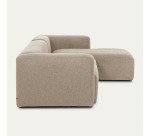 Canapé Blok 4 places méridienne droite beige 330 cm