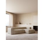 Canapé Blok 4 places méridienne droite beige 330 cm