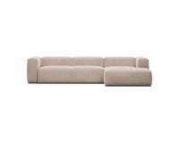 Canapé Blok 4 places méridienne droite beige 330 cm