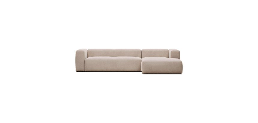 Canapé Blok 4 places méridienne droite beige 330 cm