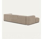 Canapé Blok 4 places méridienne gauche beige 330 cm