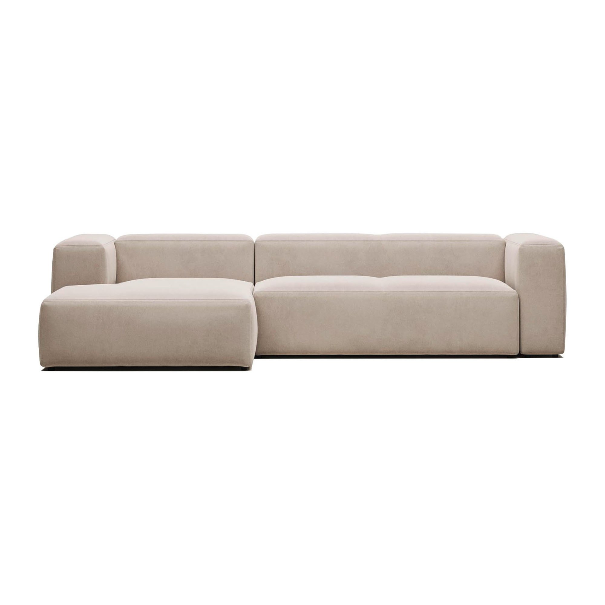 Canapé Blok 3 places beige méridienne à gauche 300 cm