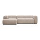 Canapé Blok 3 places beige méridienne à gauche 300 cm