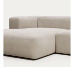 Canapé Blok 3 places beige méridienne à gauche 300 cm