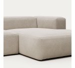 Canapé Blok 3 places beige méridienne à droite 300 cm