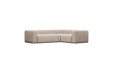 Hoekbank Blok 4 plaatsen beige 320 x 230 cm