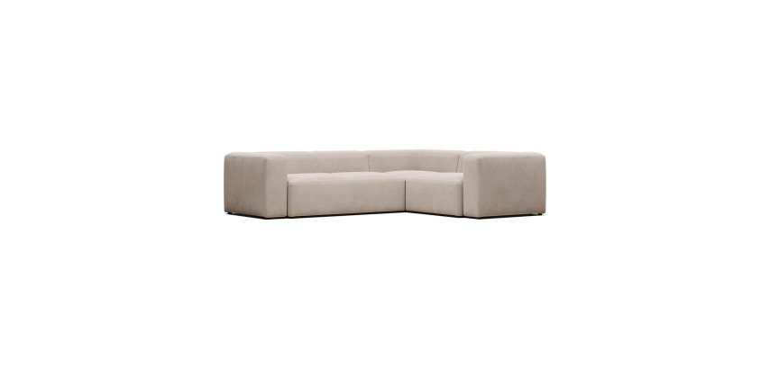 Canapé d’angle Blok 4 places beige 320 x 230 cm