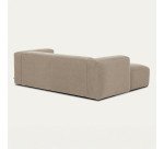 Canapé Blok 2 places méridienne gauche beige 240 cm