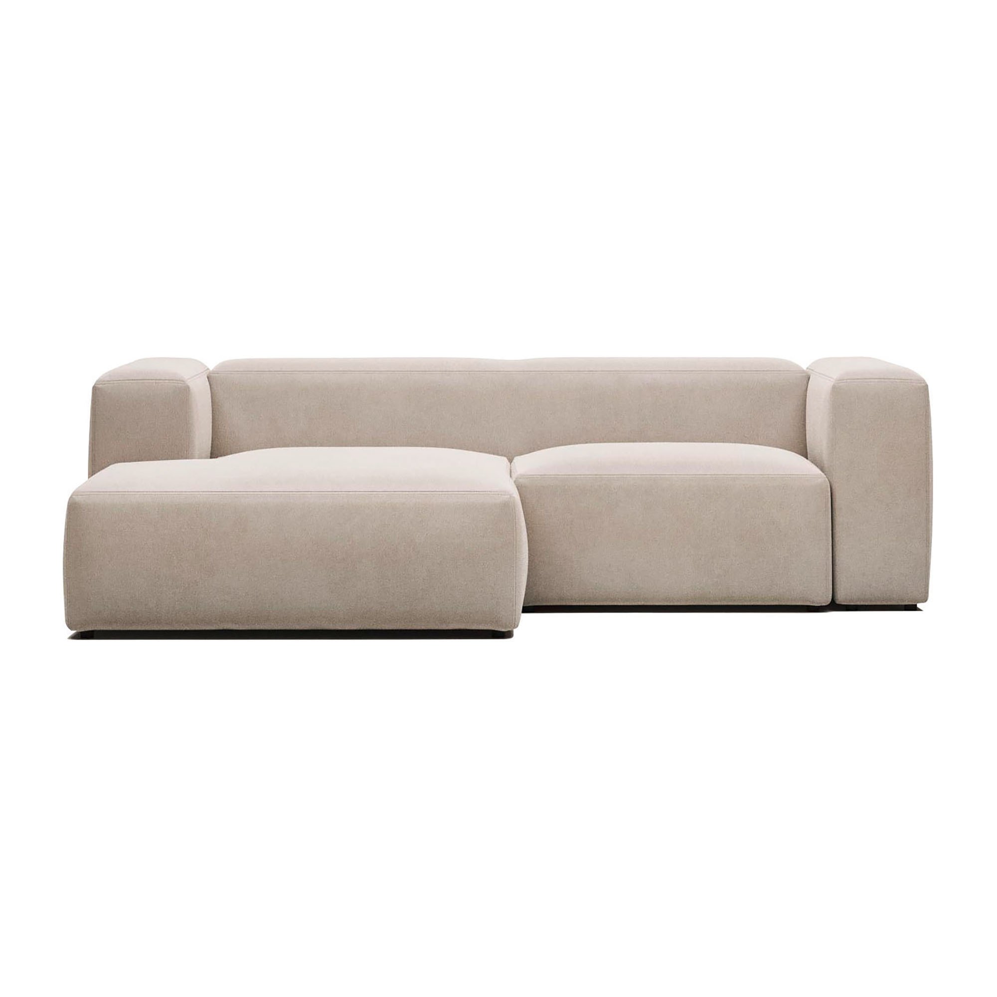 Canapé Blok 2 places méridienne gauche beige 240 cm