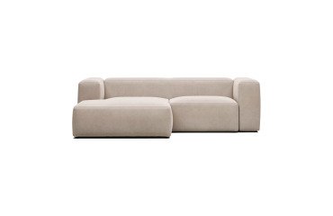Canapé Blok 2 places méridienne gauche beige 240 cm