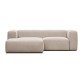 Canapé Blok 2 places méridienne gauche beige 240 cm