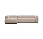 Canapé Blok 4 places méridienne gauche beige 330 cm