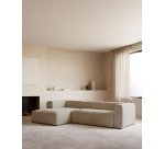Canapé Blok 4 places méridienne gauche beige 330 cm