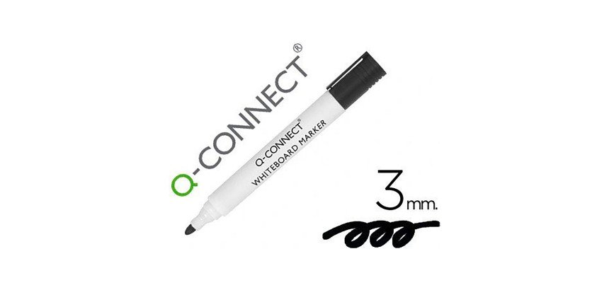 Rotulador q-connect pizarra blanca punta redonda 3 mm