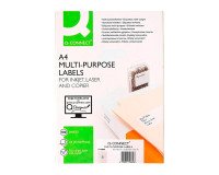 Etiqueta adhesiva q-connect kf10659 tamaño 105x74 mm - Caja con 100 hojas A4