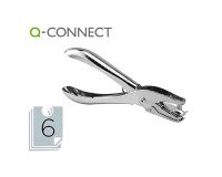 Taladrador q-connect kf18765 de tenaza metalico cromado 1 taladro abertura 6 mm capacidad 6 hojas