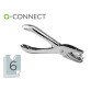 Taladrador q-connect kf18765 de tenaza metalico cromado 1 taladro abertura 6 mm capacidad 6 hojas
