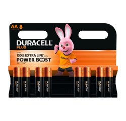 Duracell Plus - Pack of 8 Alkaline AA/LR06 batteries - 1.5
