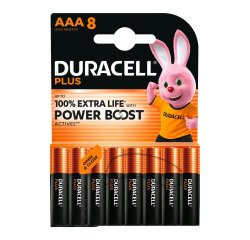 DURACELL Plus - Pak van 8 Alkaline AAA/LR03-batterijen - 1,5V