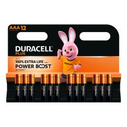 DURACELL Plus - Pack de 12 piles Alcalines AAA/LR03 - 1,5V