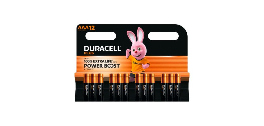 Duracell Plus - Packung mit 12 Alkalibatterien AAA/LR03 - 1,5V