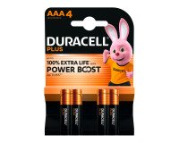 Duracell Plus - Pack of 4 Alkaline Batteries AAA/LR03 - 1.5V