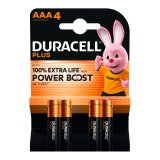 Duracell Plus - Pack de 4 piles Alcalines AAA/LR03 - 1,5 V