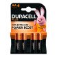 DURACELL Plus - Pack of 4 Alkaline AA/LR06 Batteries - 1.5 V