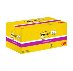 Post-it Super Sticky Giallo Canary 76 x 76 mm Confezione convenienza 14+2 unità
