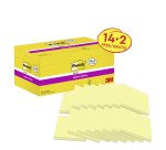 Post-it Super Sticky Notes 76 x 76 mm Canary Yellow 90 Sheets Value Pack 14 + 2 Free